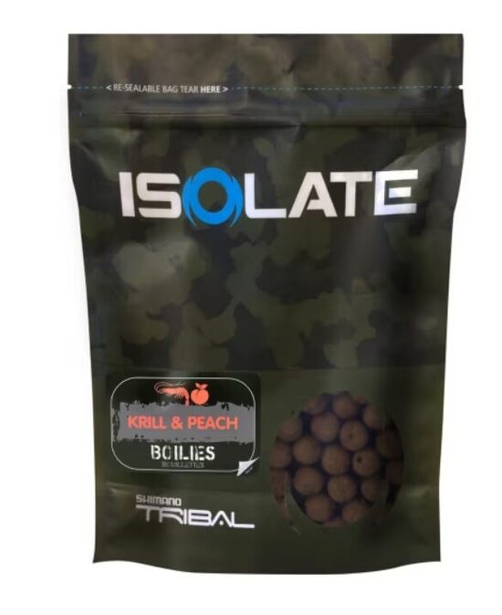 Boilas Shimano Bait Isolate Boillie Krill Peach 15mm - 1kg